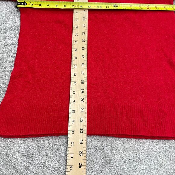 J.Crew Extra Soft Pullover Sweater Womens Small Red Crew Neck Wool Blend Knit - Picture 7 of 9